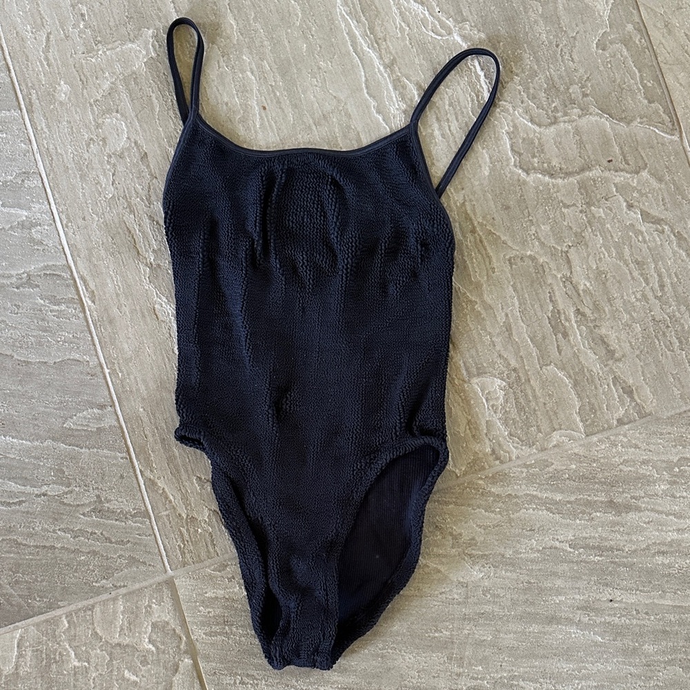 Hunza G Black One Piece Swimsuit